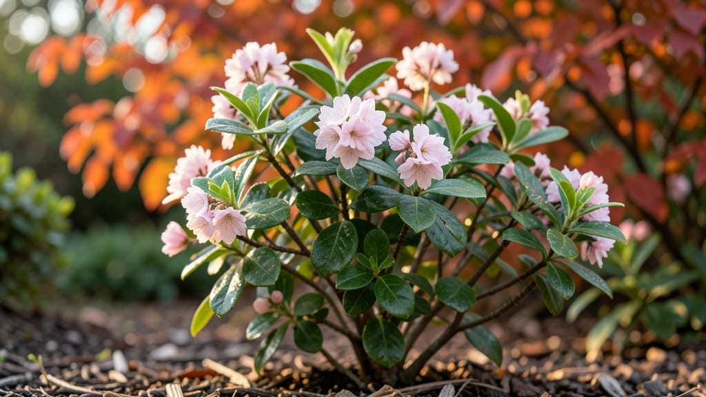 Pink Heartleaf Cotoneaster Shrub