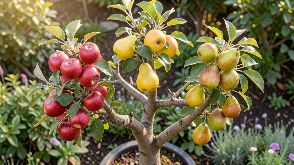 Dwarf Multigraft Apple-Pear-Quince Tree