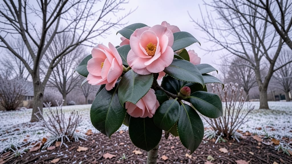 Pink Heartleaf Camellia Tree