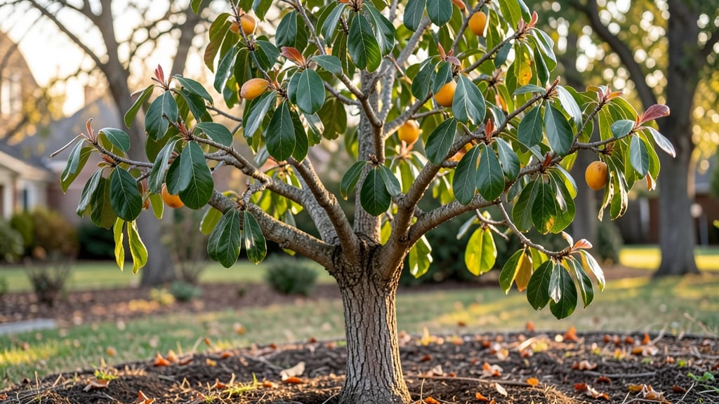 Common Persimmon Tree Leaves: Natural Mulch That Suppresses Weeds