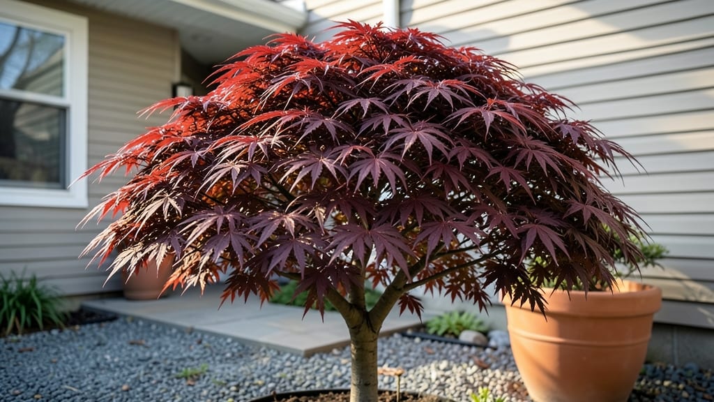 Japanese Maple with Green Leaves