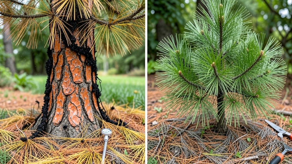 Pine Tree Dying From Top Down: Root Rot Rescue With Pruning Science
