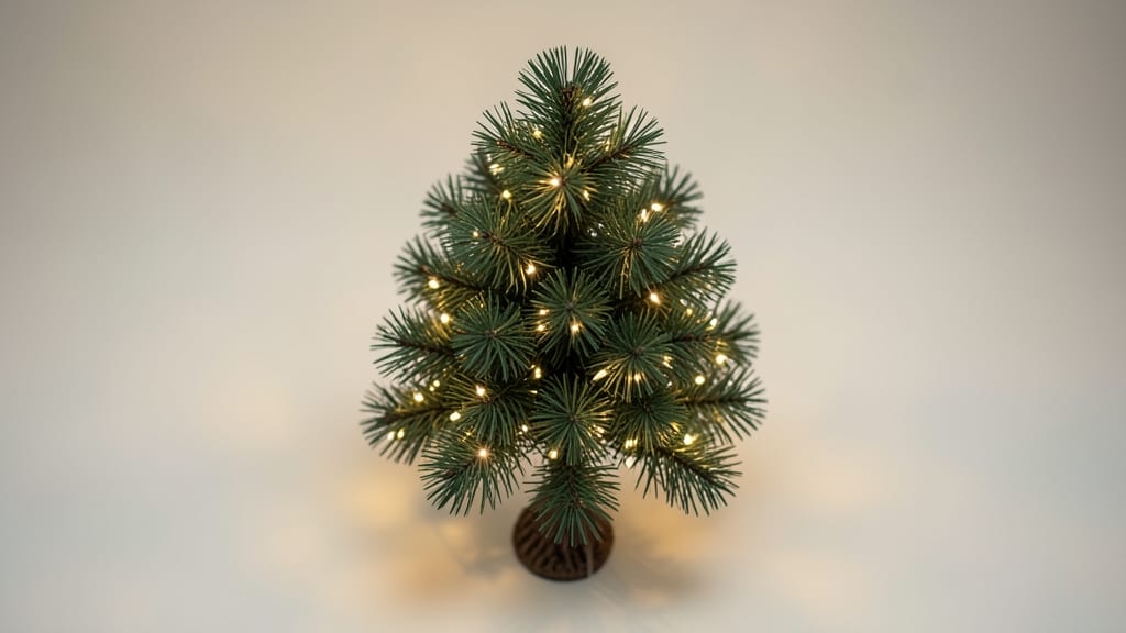 Miniature LED Pine Tree with Twinkling Lights