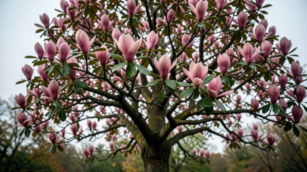Pink Heartleaf Magnolia Tree