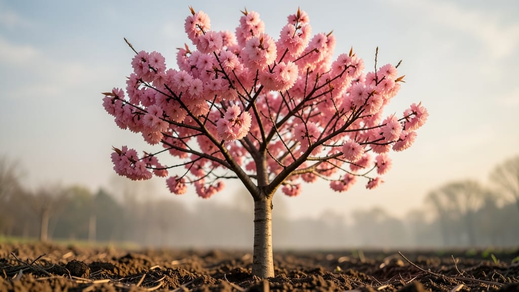 Pink Flowering Cherry Tree
