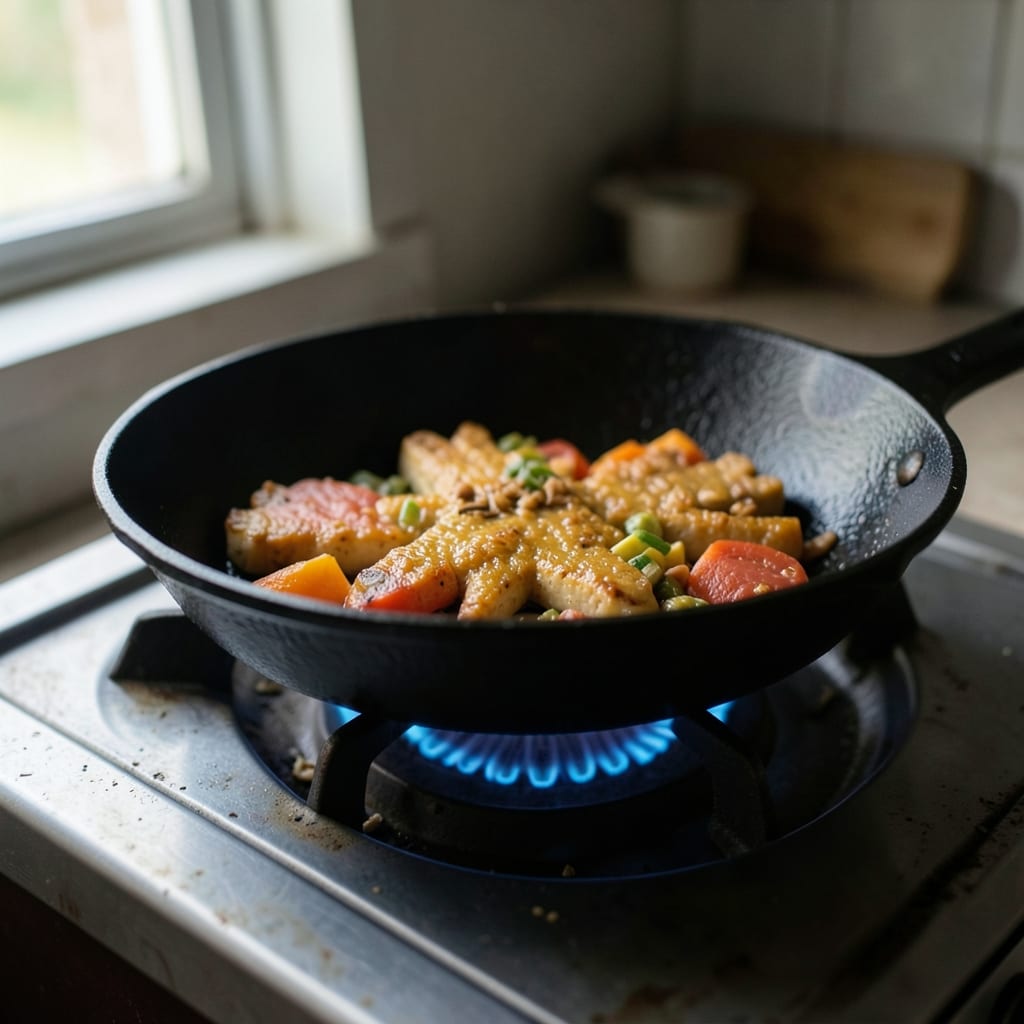 The first pass, in the pan