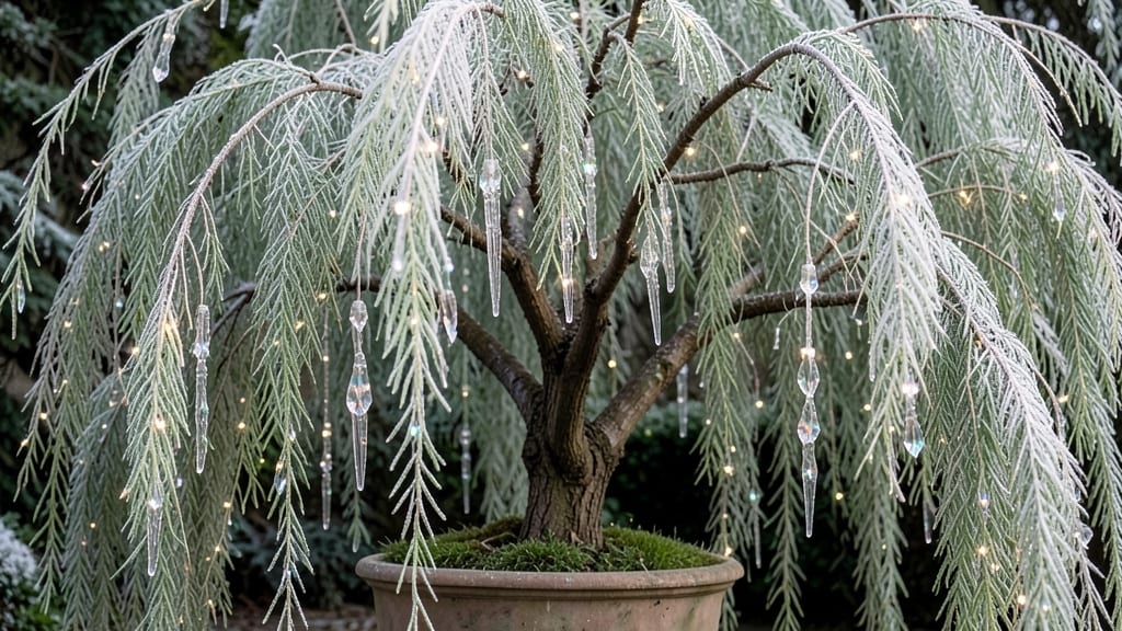 Twinkling Willow Tree with Hanging Crystal Lights